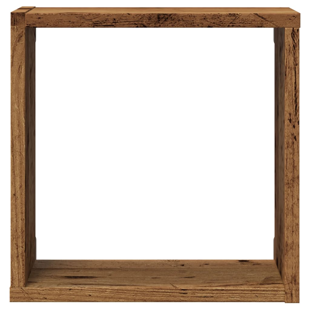 Wall Cube Shelves 4 pcs Old Wood 30x15x30 cm Engineered Wood