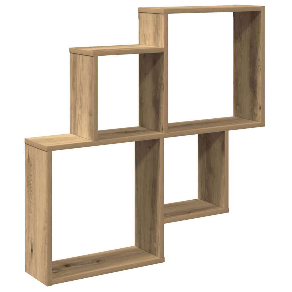 Wall Shelf Artisan Oak 80x15x78.5 cm Engineered Wood