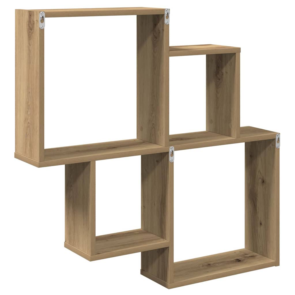 Wall Shelf Artisan Oak 80x15x78.5 cm Engineered Wood