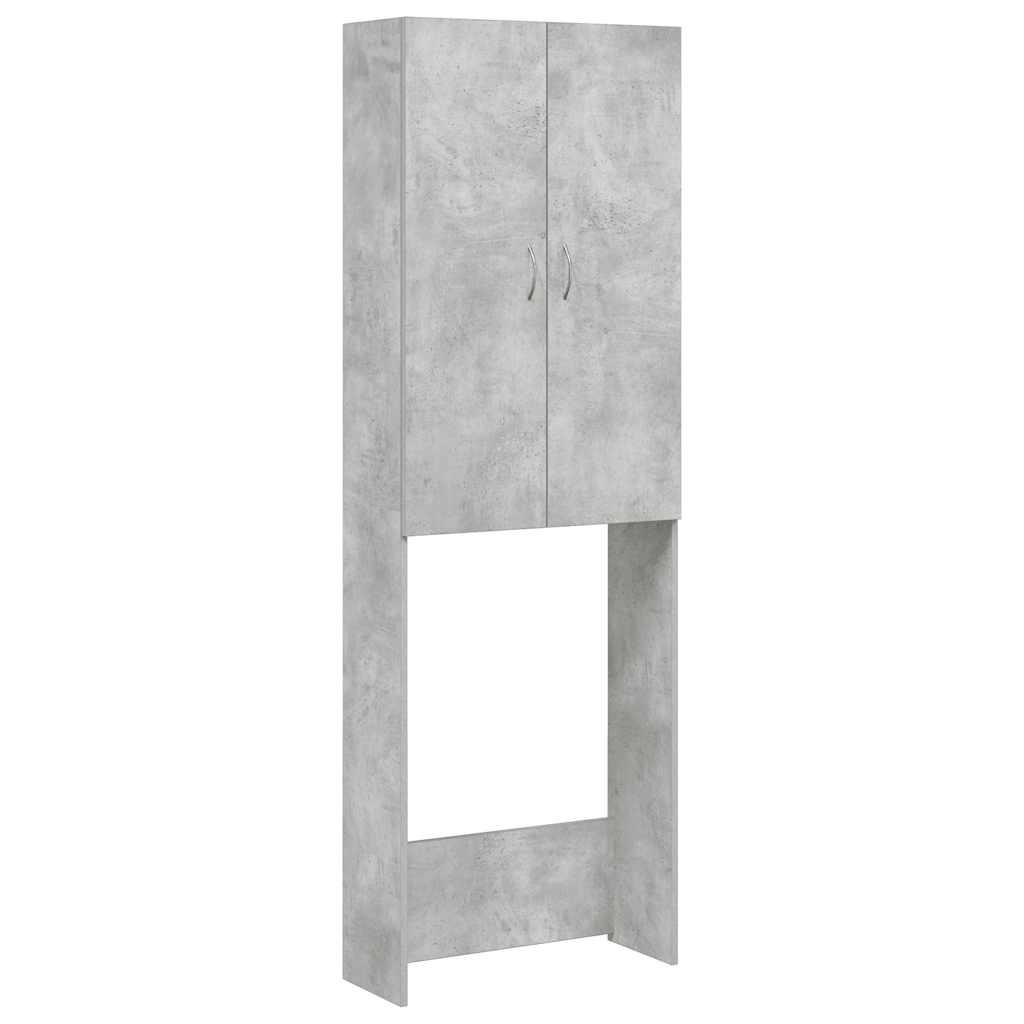 Washing Machine Cabinet Concrete Grey 64x25.5x190 cm