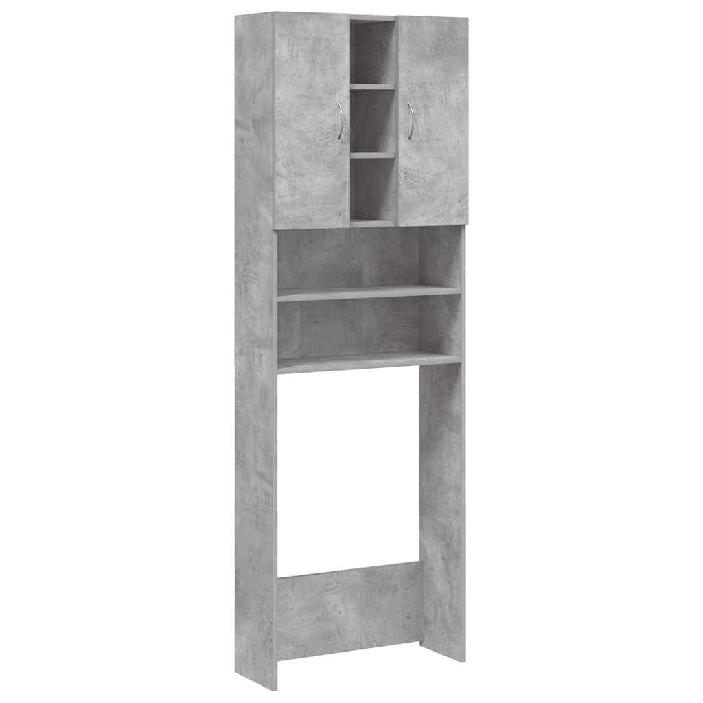 Washing Machine Cabinet Concrete Grey 64x25.5x190 cm