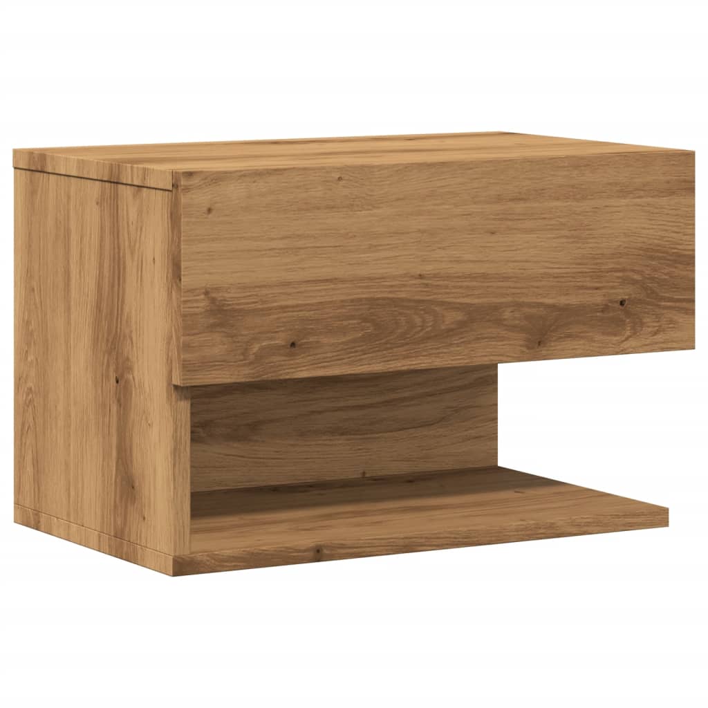 Wall-mounted Bedside Cabinet Artisian Oak