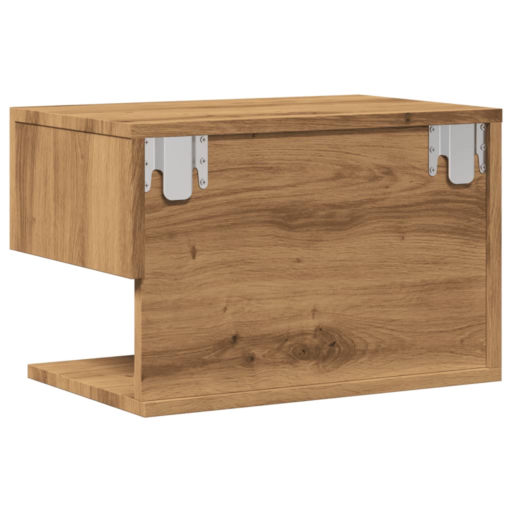 Wall-mounted Bedside Cabinet Artisian Oak