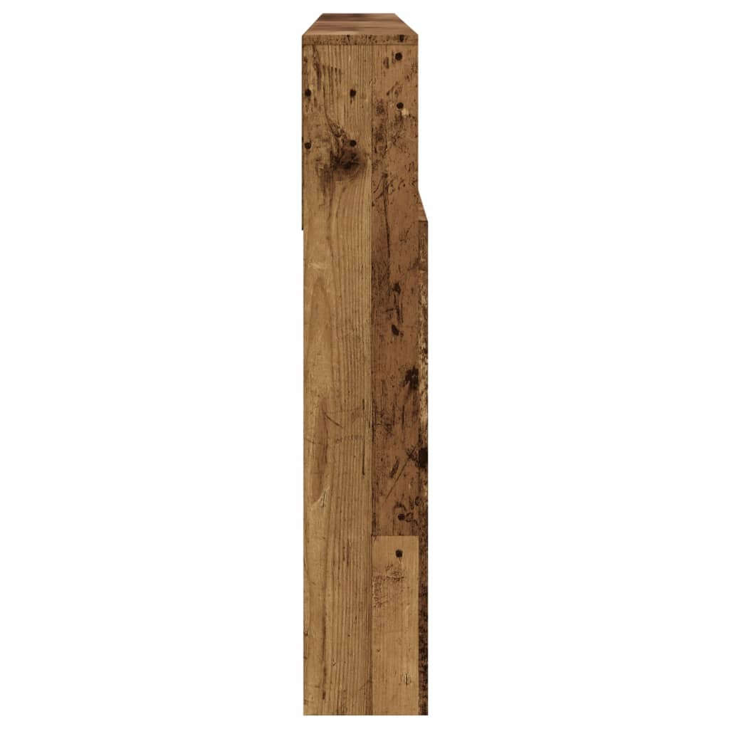 Headboard Cabinet Old Wood 200x19x103.5 cm Engineered Wood