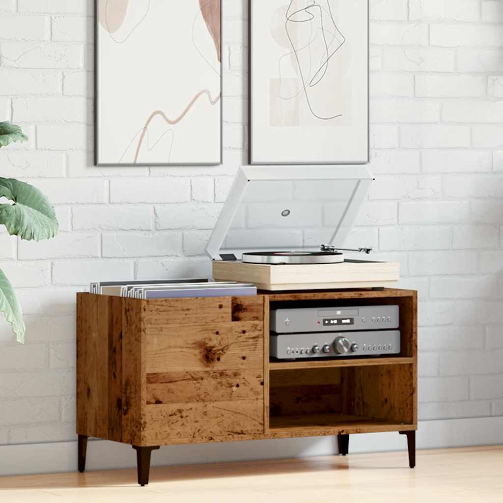 Record Cabinet Old Wood 84.5x38x48 cm Engineered Wood