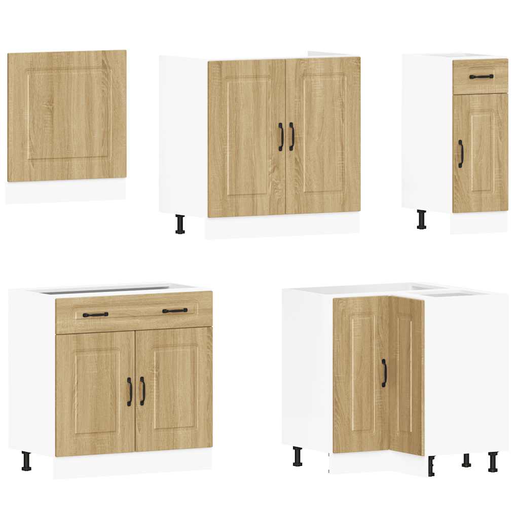 11 Piece Kitchen Cabinet Set Kalmar Sonoma Oak Engineered Wood