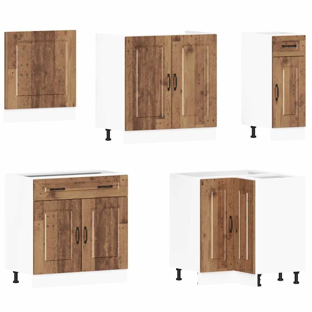 11 Piece Kitchen Cabinet Set Kalmar Old Wood Engineered Wood