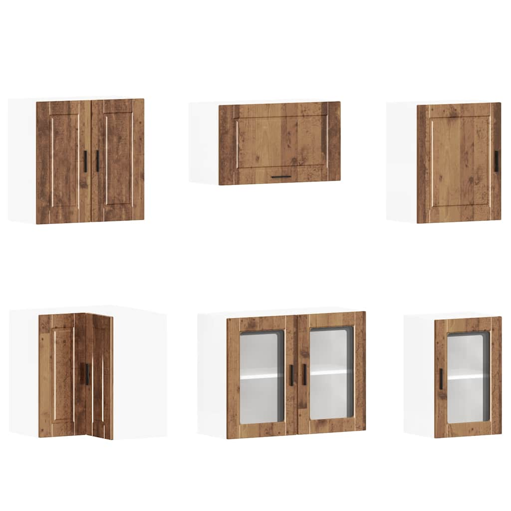 11 Piece Kitchen Cabinet Set Porto Old Wood Engineered Wood