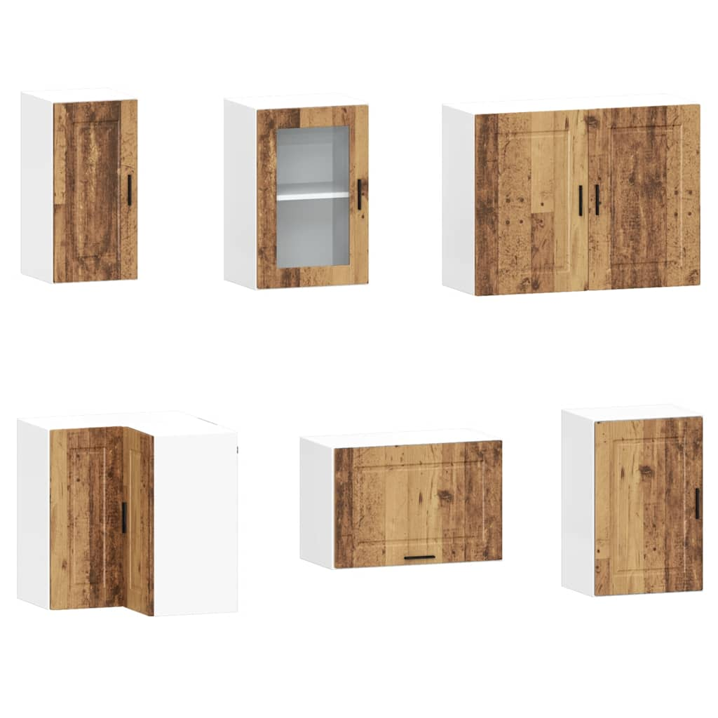 11 Piece Kitchen Cabinet Set Porto Old Wood Engineered Wood