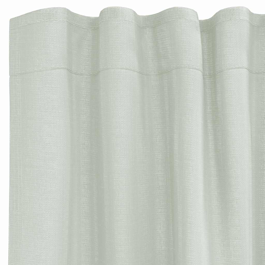Voile Curtains with Loops 2 pcs Light Grey 140x260 cm