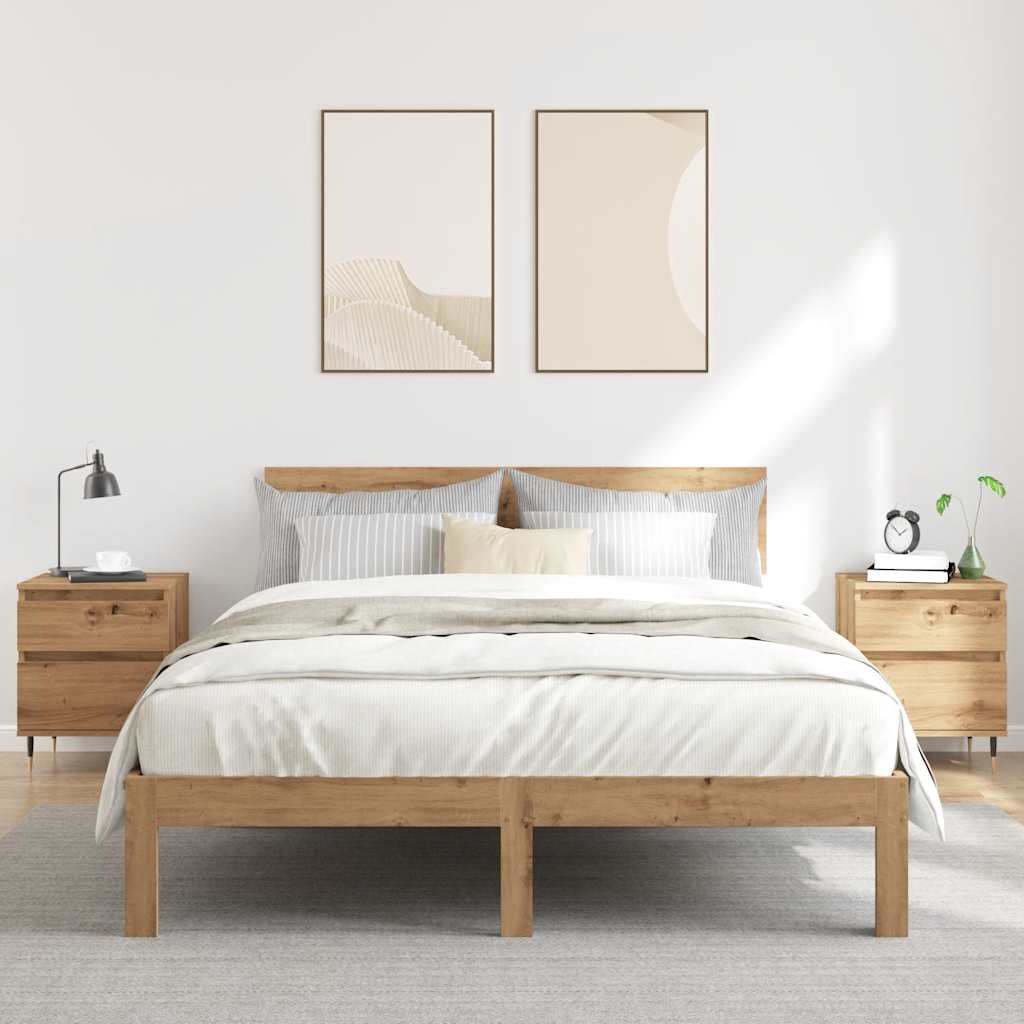 Bedside Cabinets 2 pcs Artisan Oak 40x35x50 cm Engineered Wood