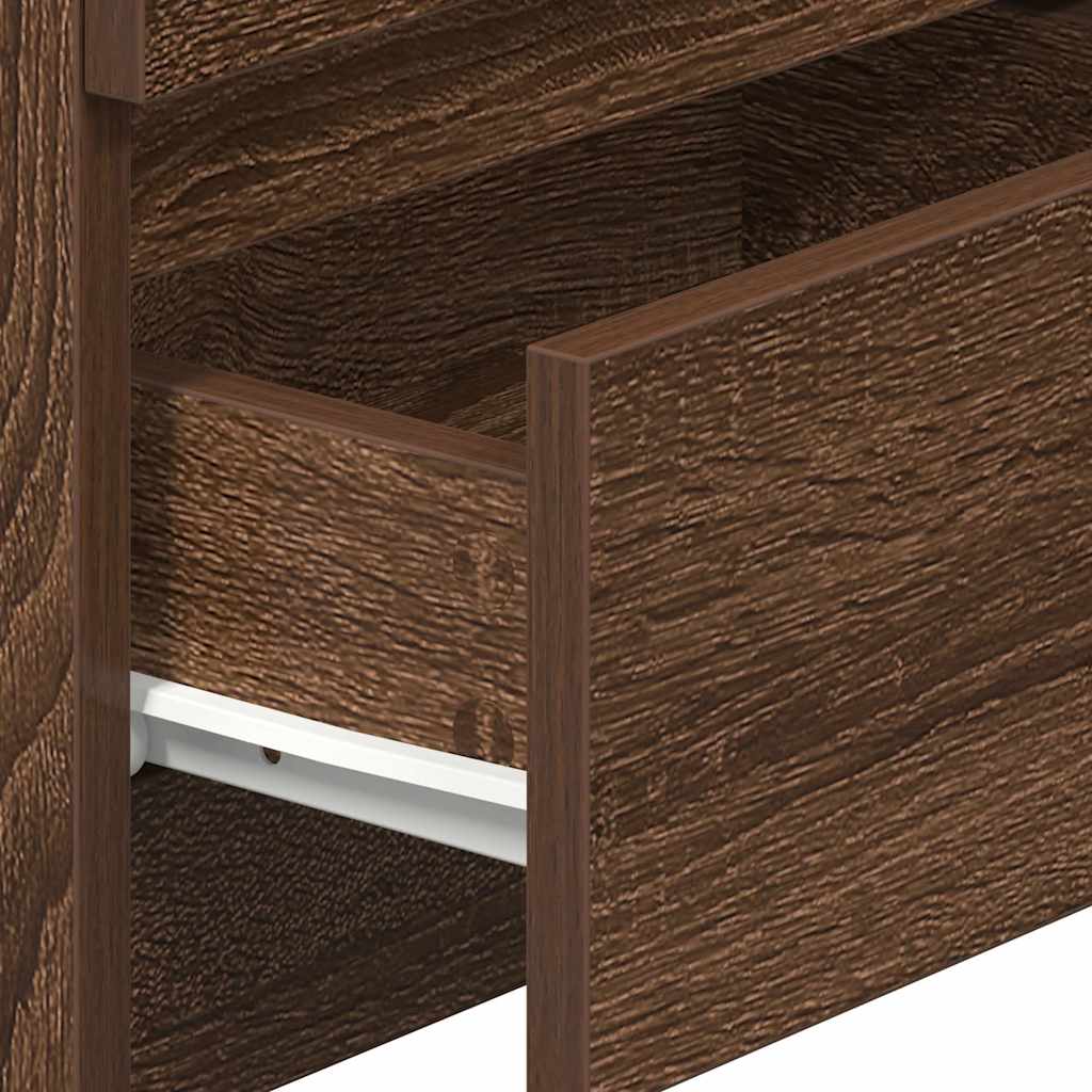 Bedside Cabinets 2 pcs with 2 Drawers Brown Oak 40x33x60 cm