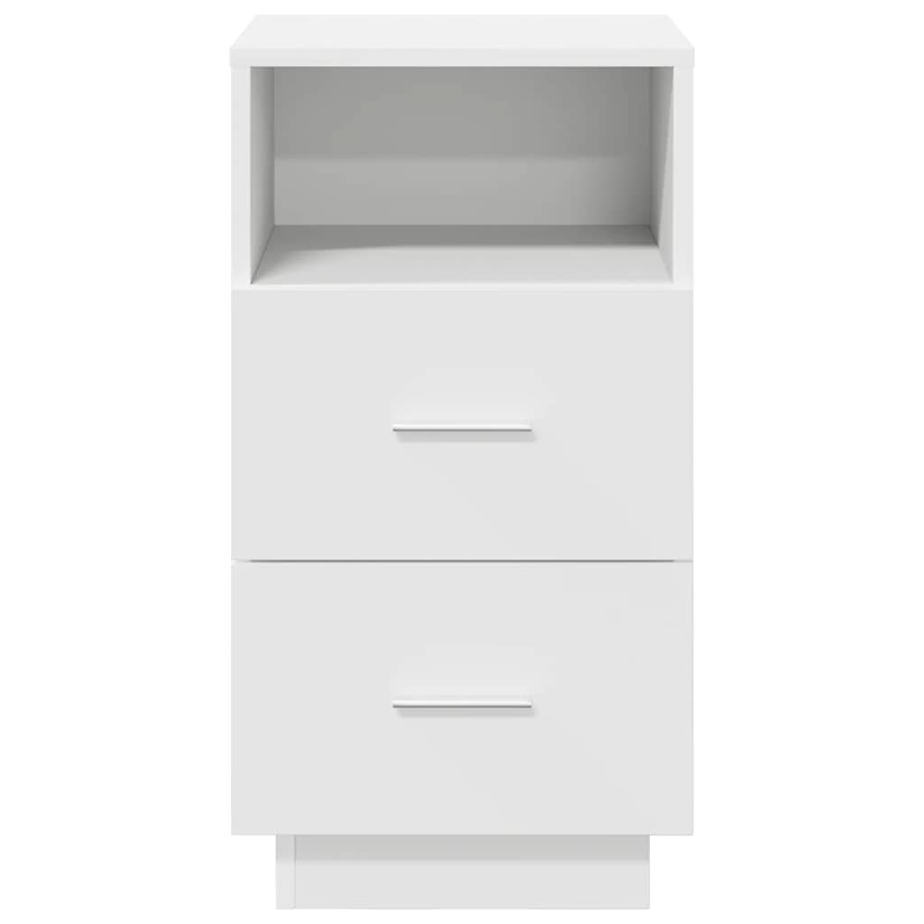Bedside Cabinet with 2 Drawers White 36x36x68 cm