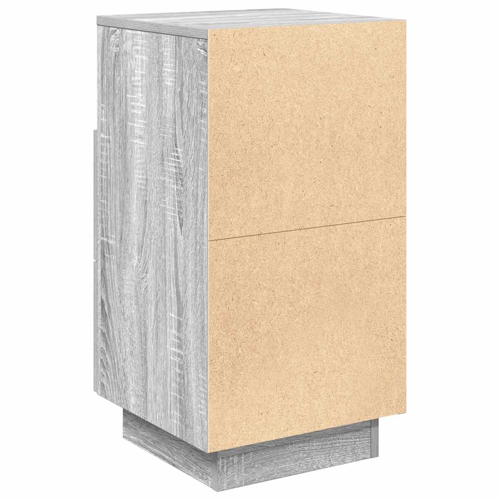 Bedside Cabinet with 2 Drawers Grey Sonoma 36x36x68 cm