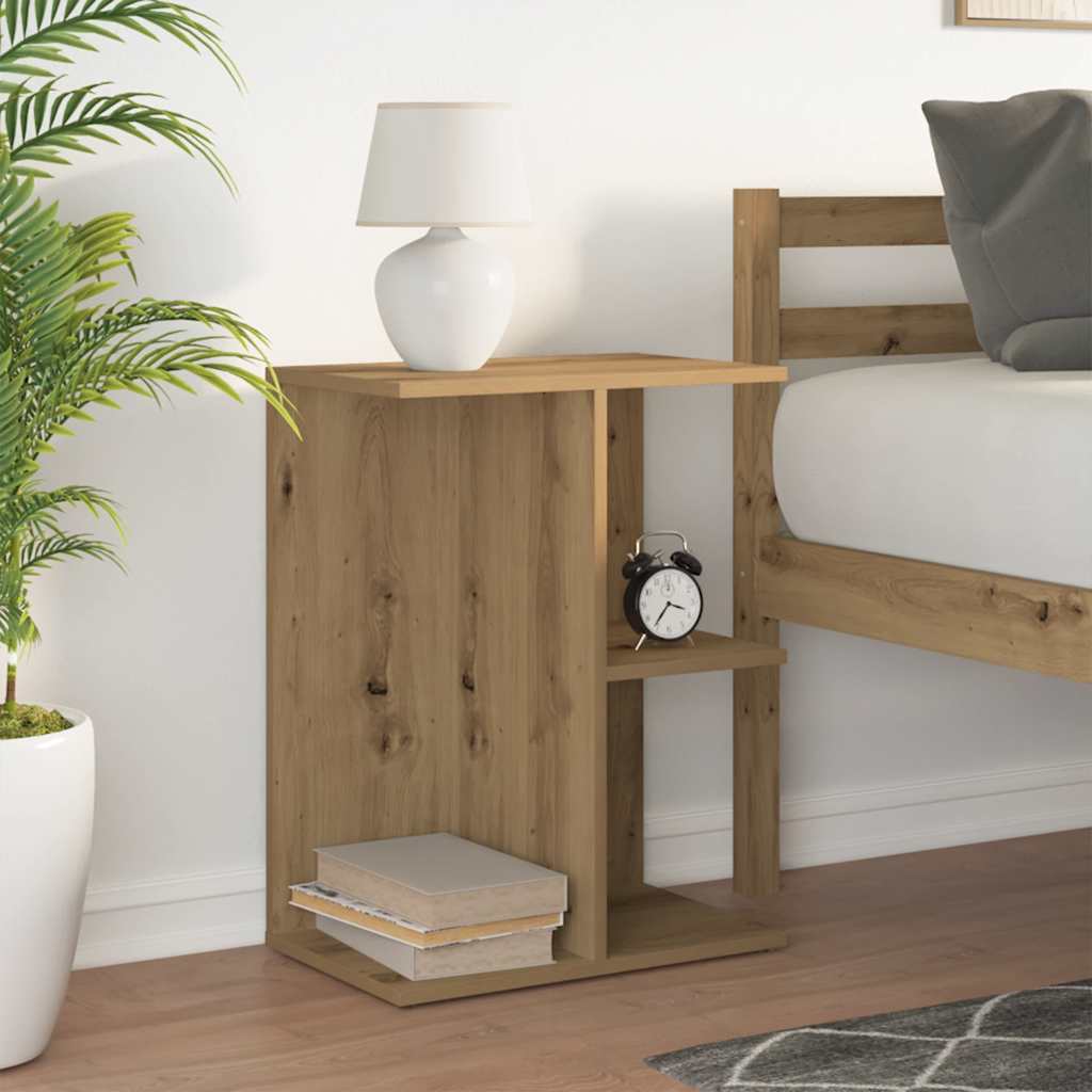 Bedside Table Artisan Oak 46.5x29x61 cm Engineered Wood