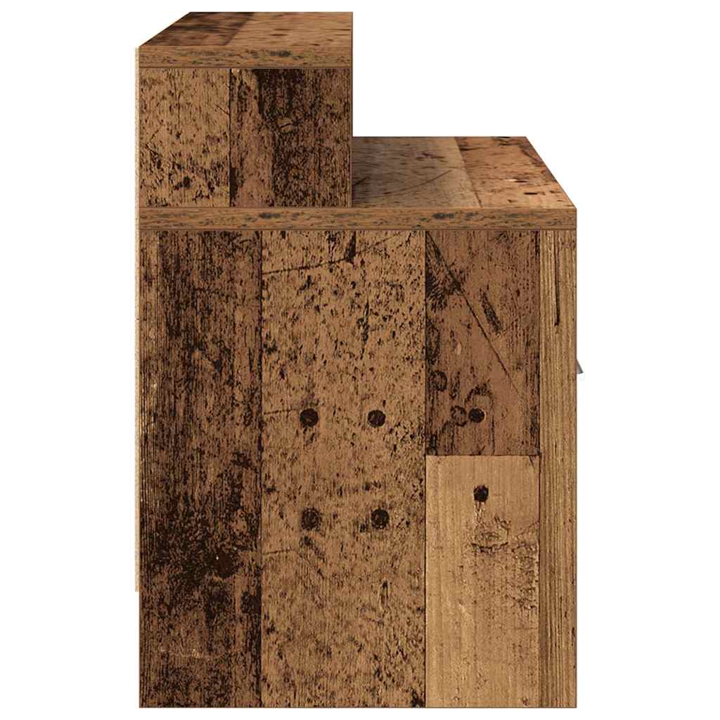 Bedside Cabinet with Drawer Old Wood 51x31x47 cm