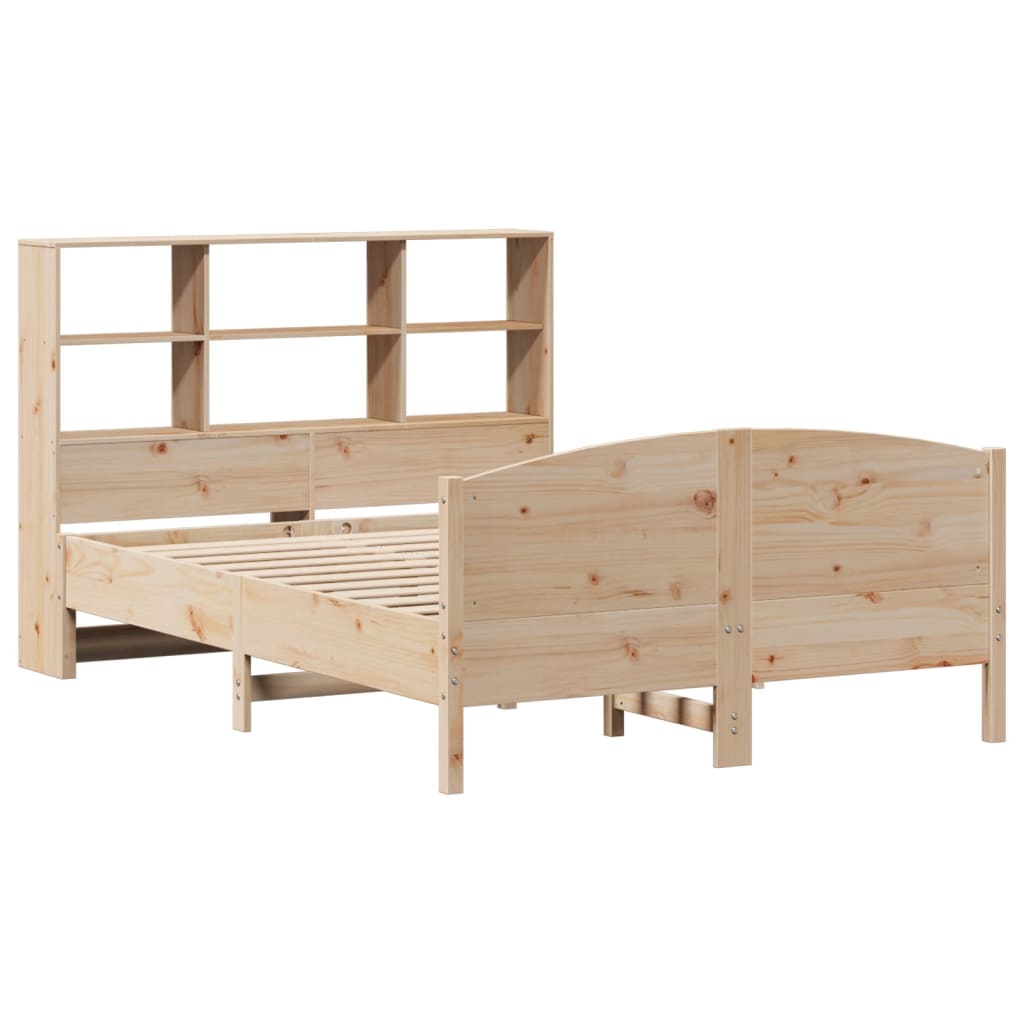 Bookcase Bed without Mattress 120x200cm Solid Wood Pine