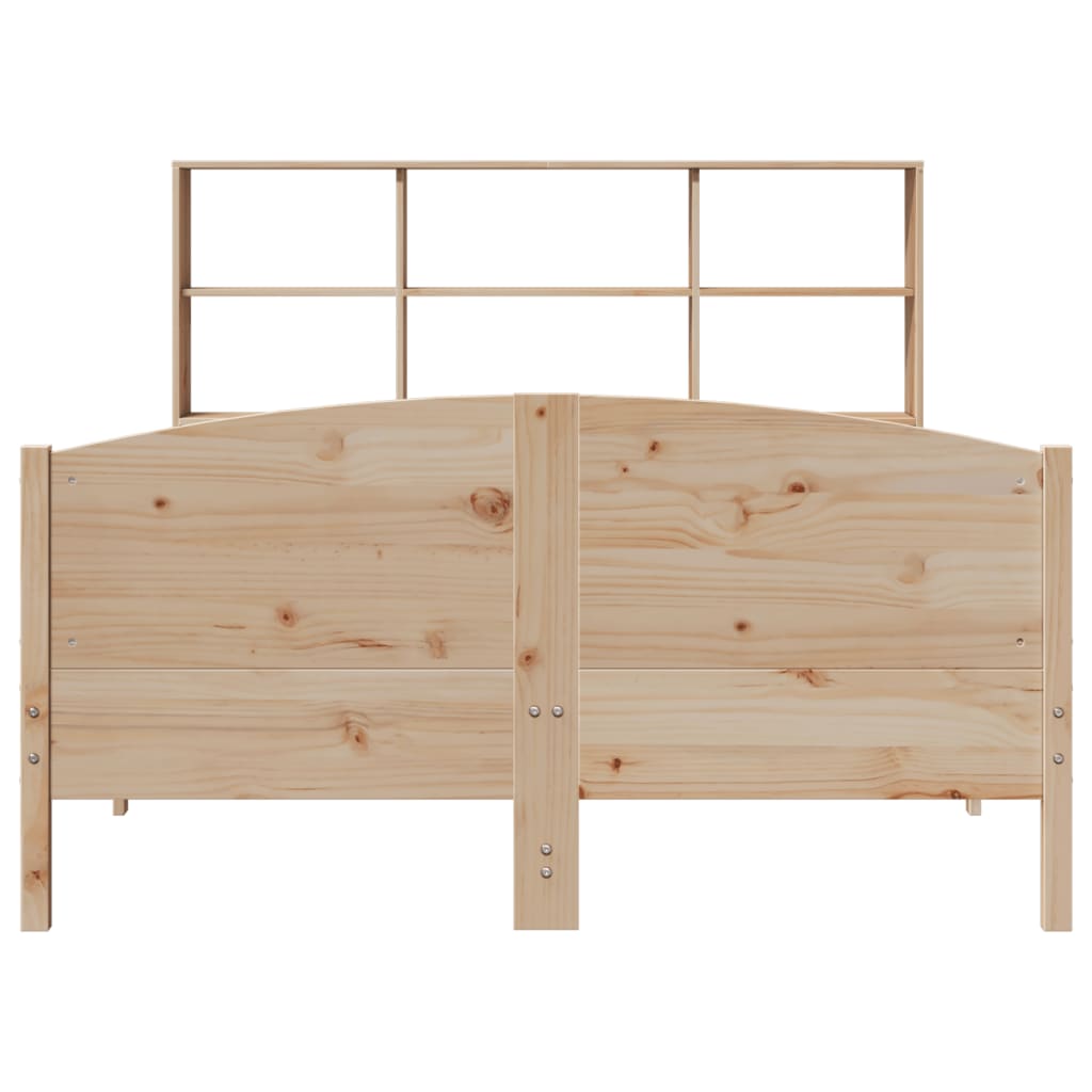 Bookcase Bed without Mattress 120x200cm Solid Wood Pine