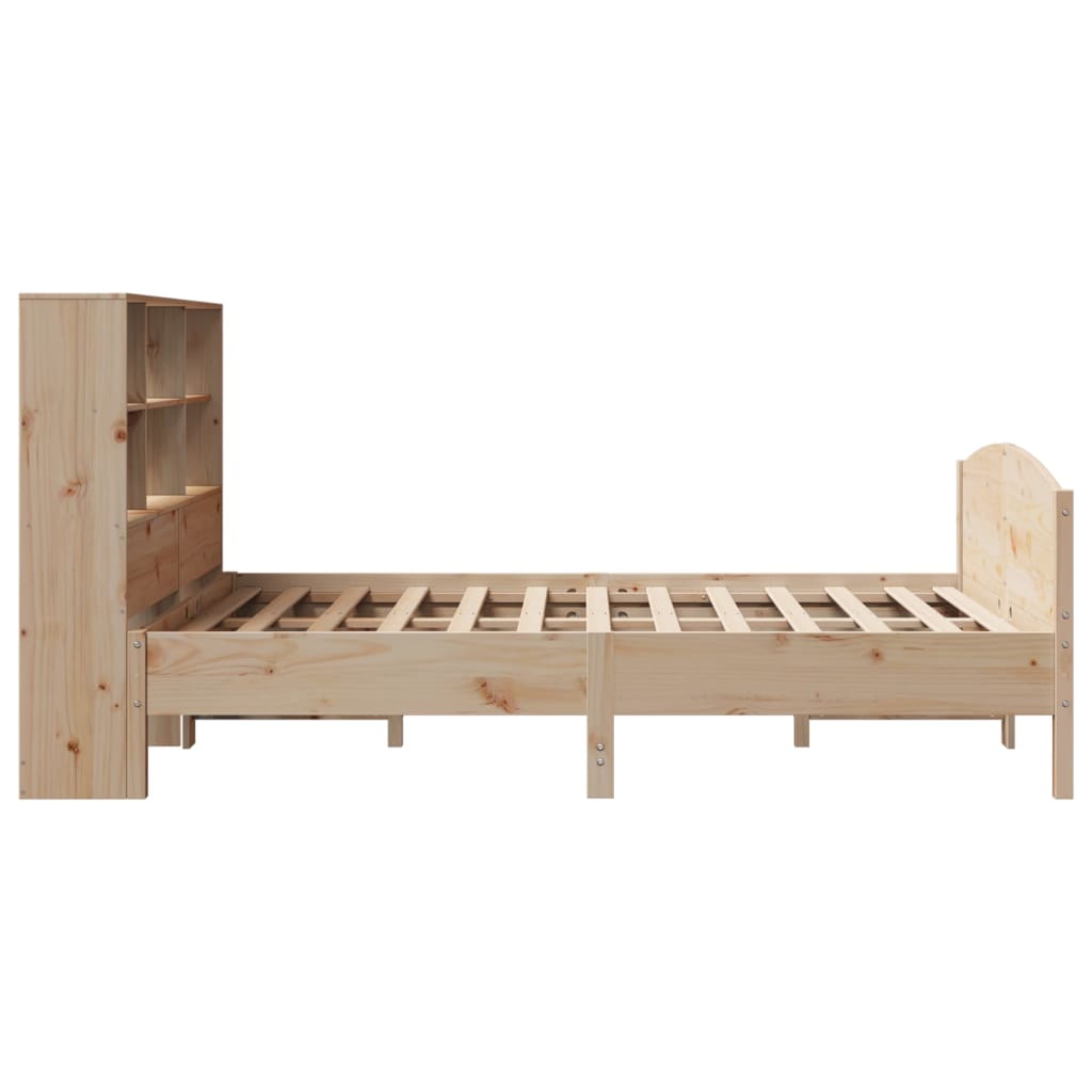 Bookcase Bed without Mattress 120x200cm Solid Wood Pine