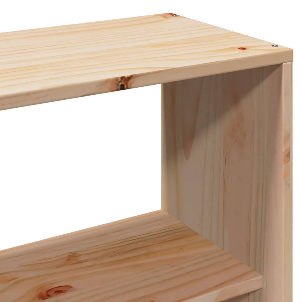 Bookcase Bed without Mattress 120x200cm Solid Wood Pine