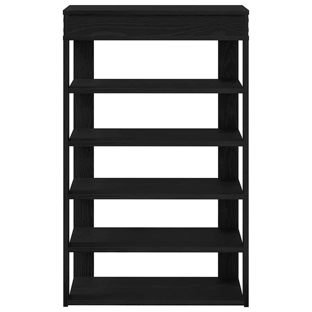 Shoe Rack Black 60x30x98 cm Engineered Wood