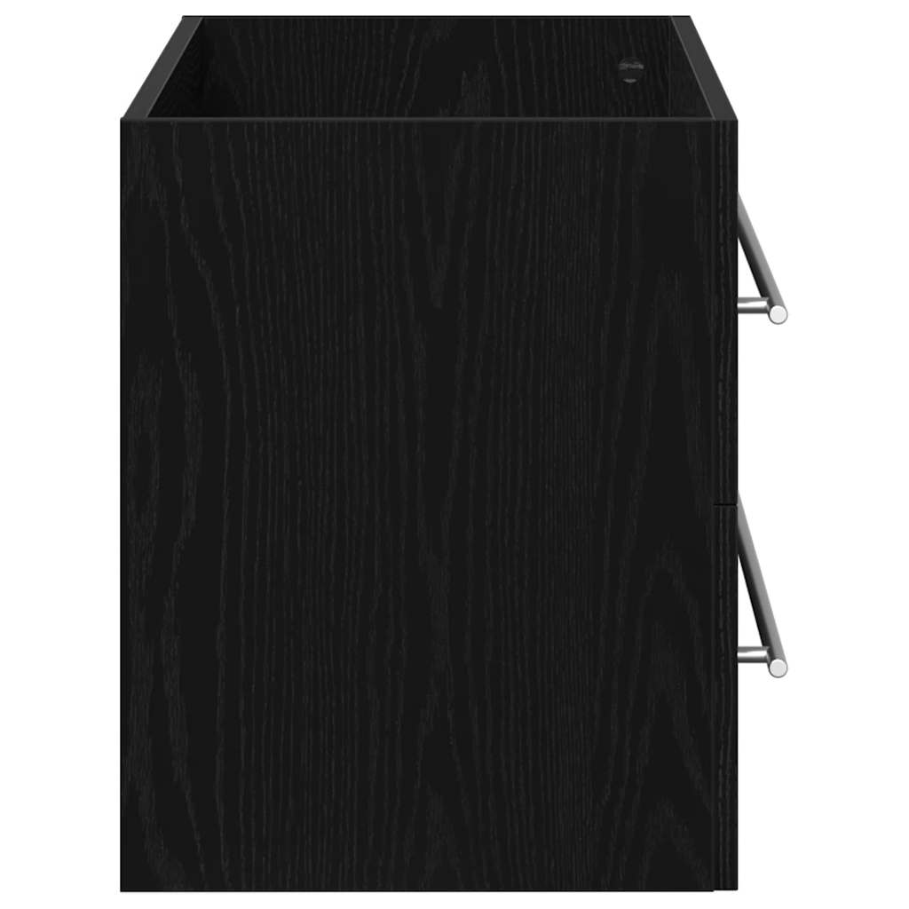 Bathroom Sink Cabinet Black Oak 80x38.5x48 cm Engineered Wood