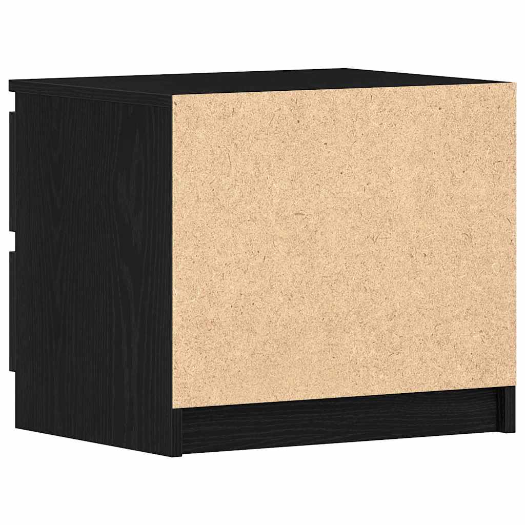 Bedside Cabinet Black oak 50 x 40 x 43.5 cm Engineered wood