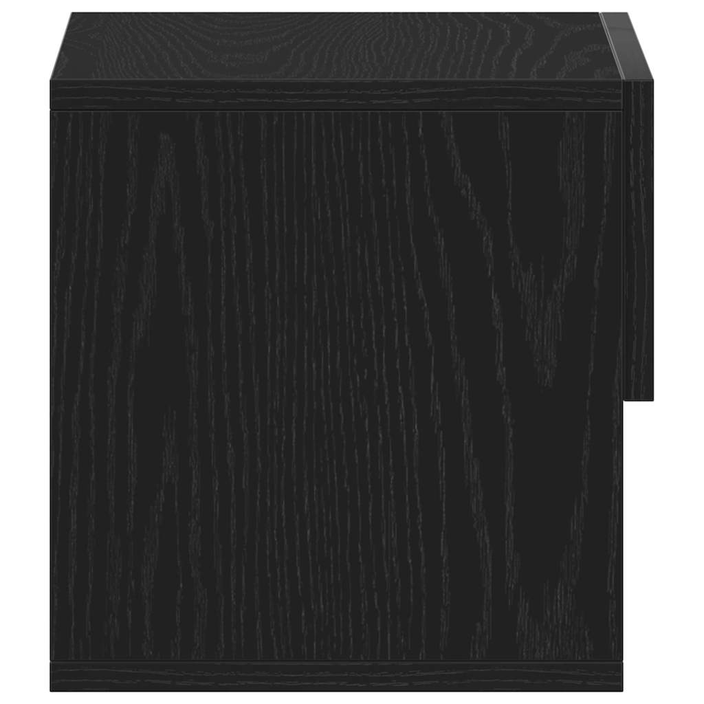 Bedside Cabinet Black oak 46 x 29.5 x 30 cm Engineered wood
