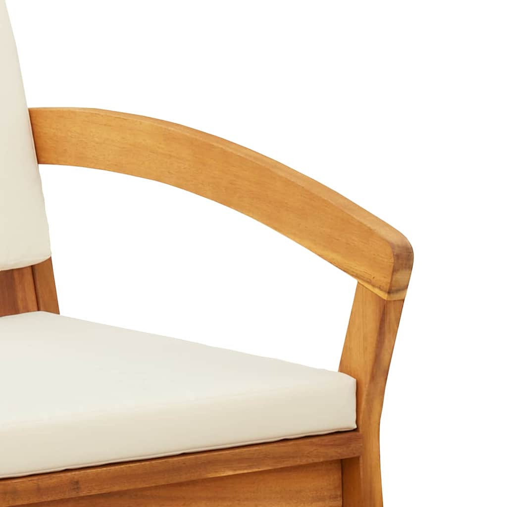 Garden Chair 2 pcs Brown Solid Acacia wood