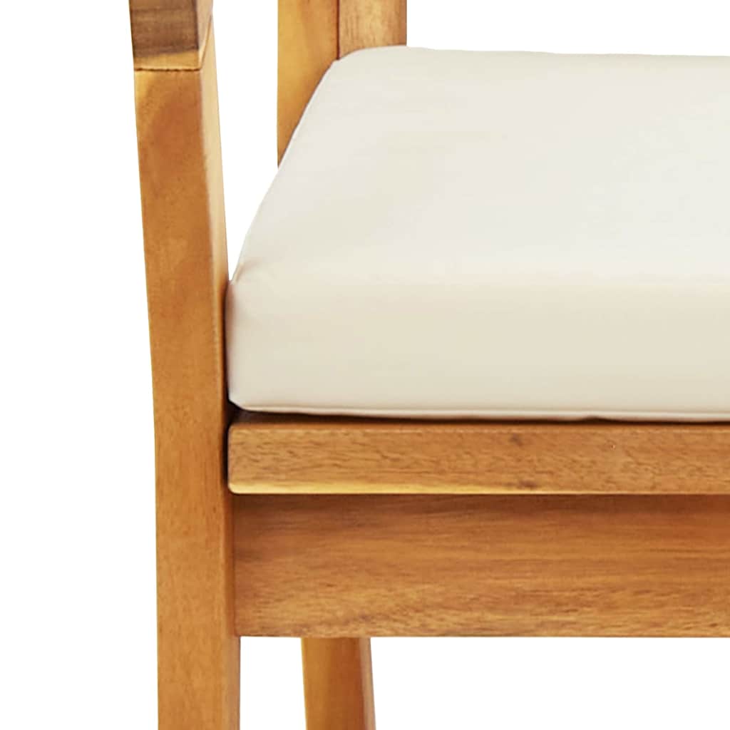 Garden Chair 2 pcs Brown Solid Acacia wood