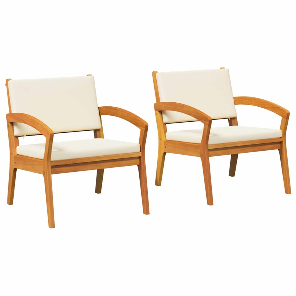 Garden Chair 2 pcs Brown Solid Acacia wood