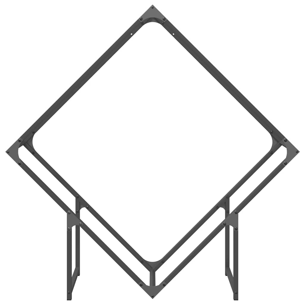 Firewood Rack Black 100x25x100 cm Cold-rolled steel