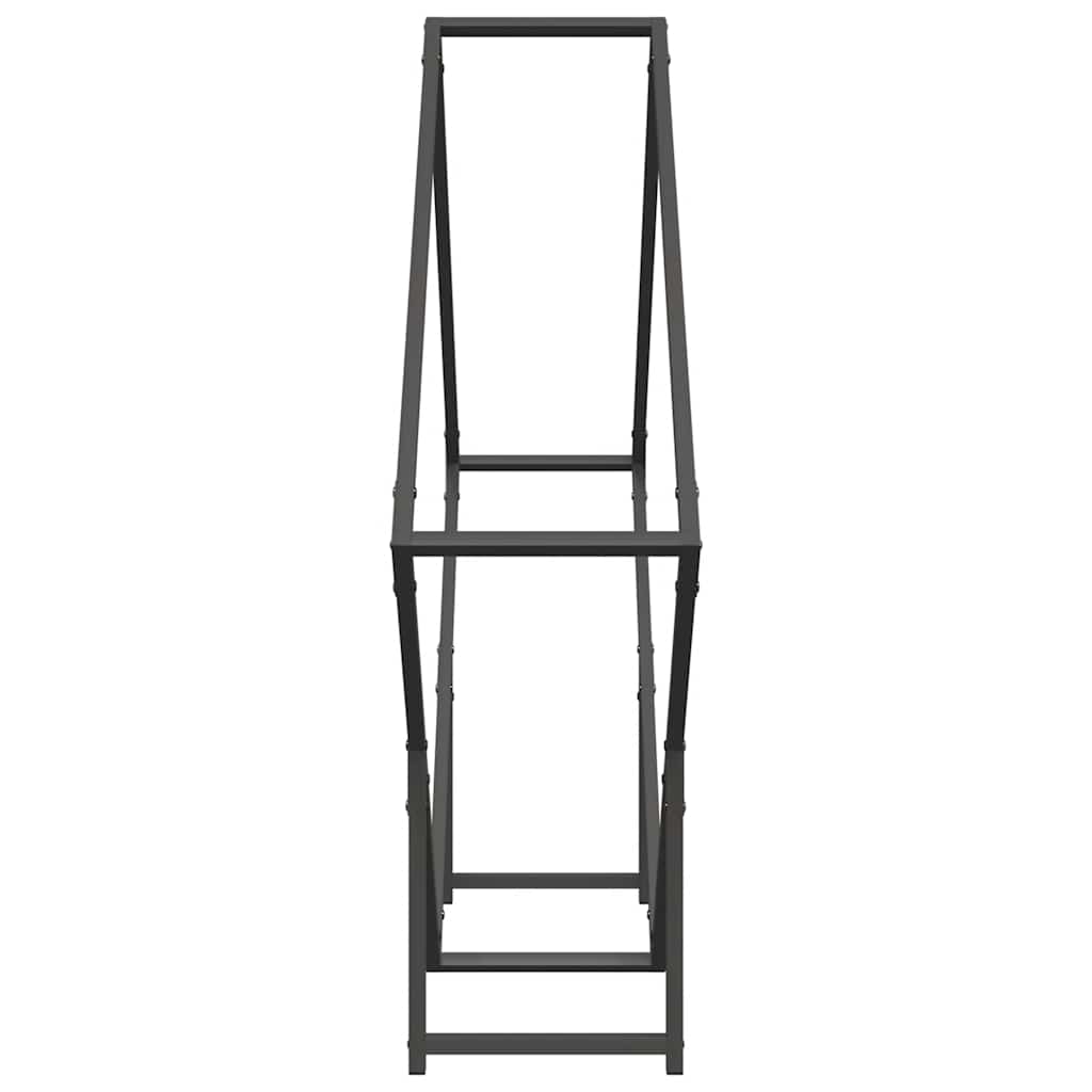 Firewood Rack Black 100x25x100 cm Cold-rolled steel