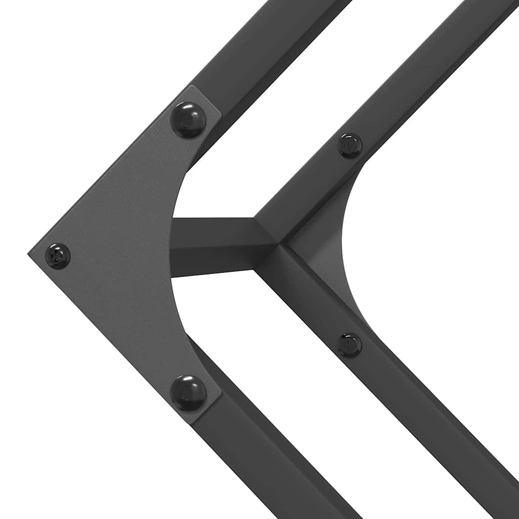 Firewood Rack Black 100x25x100 cm Cold-rolled steel