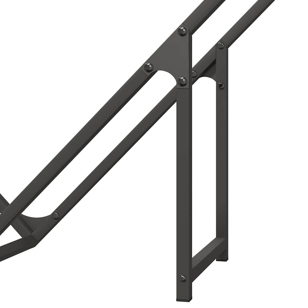 Firewood Rack Black 100x25x100 cm Cold-rolled steel