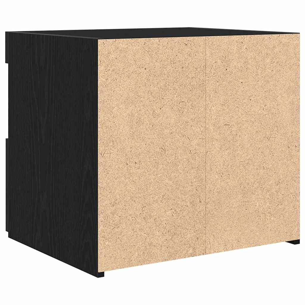 Bedside Cabinet Black oak 50 x 40 x 45 cm Engineered wood