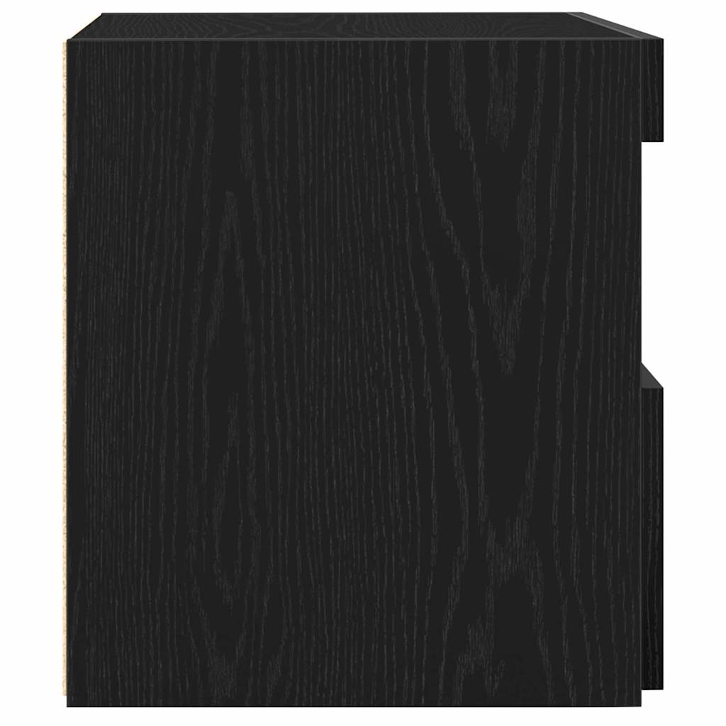 Bedside Cabinet Black oak 50 x 40 x 45 cm Engineered wood