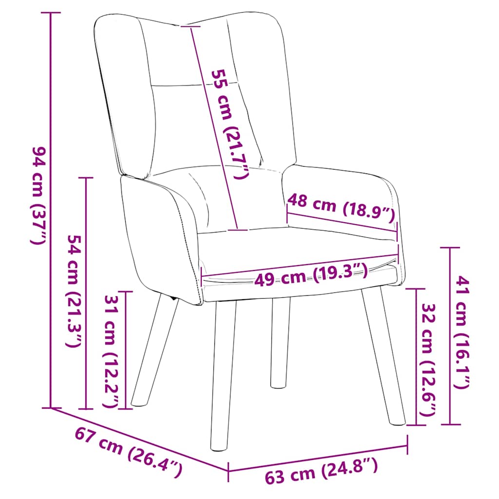 Relaxing Chair Turquoise 63 x 67 x 94 cm Velvet
