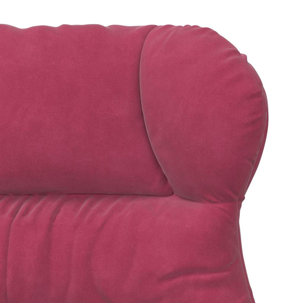 Relaxing Chair Wine red 69 x 74 x 93 cm Velvet