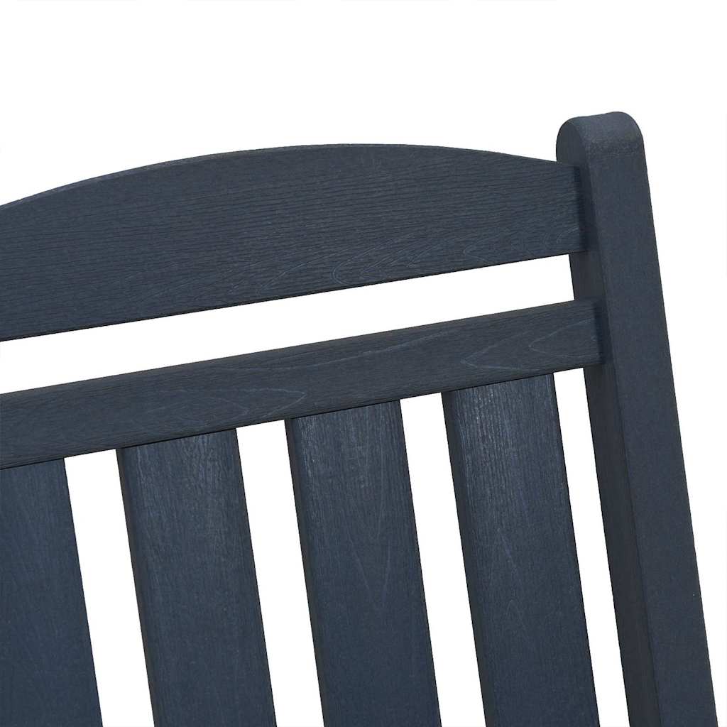 Garden Rocking Chair 3 pcs Navy 38 x 38 x 46cm Plastic