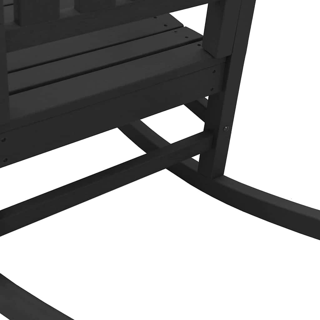 Garden Rocking Chair 3 pcs Black 38 x 38 x 46cm Plastic