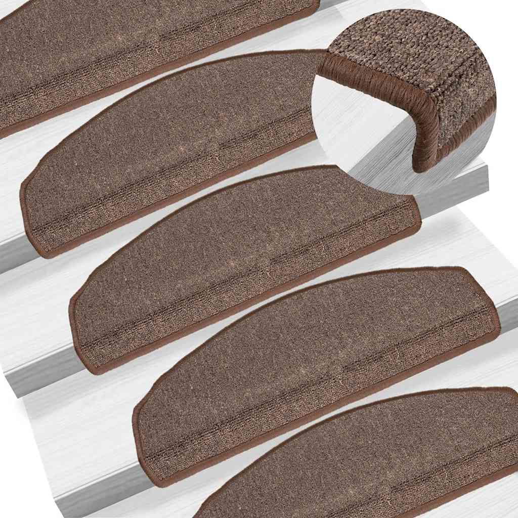 Stair Mats 20 pcs Coffee Brown 65x24x4 cm