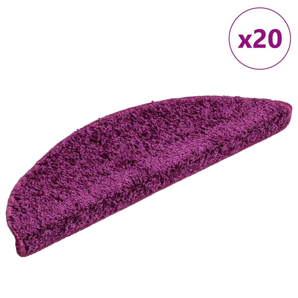 Stair Mats 20 pcs Violet 56x17x3 cm