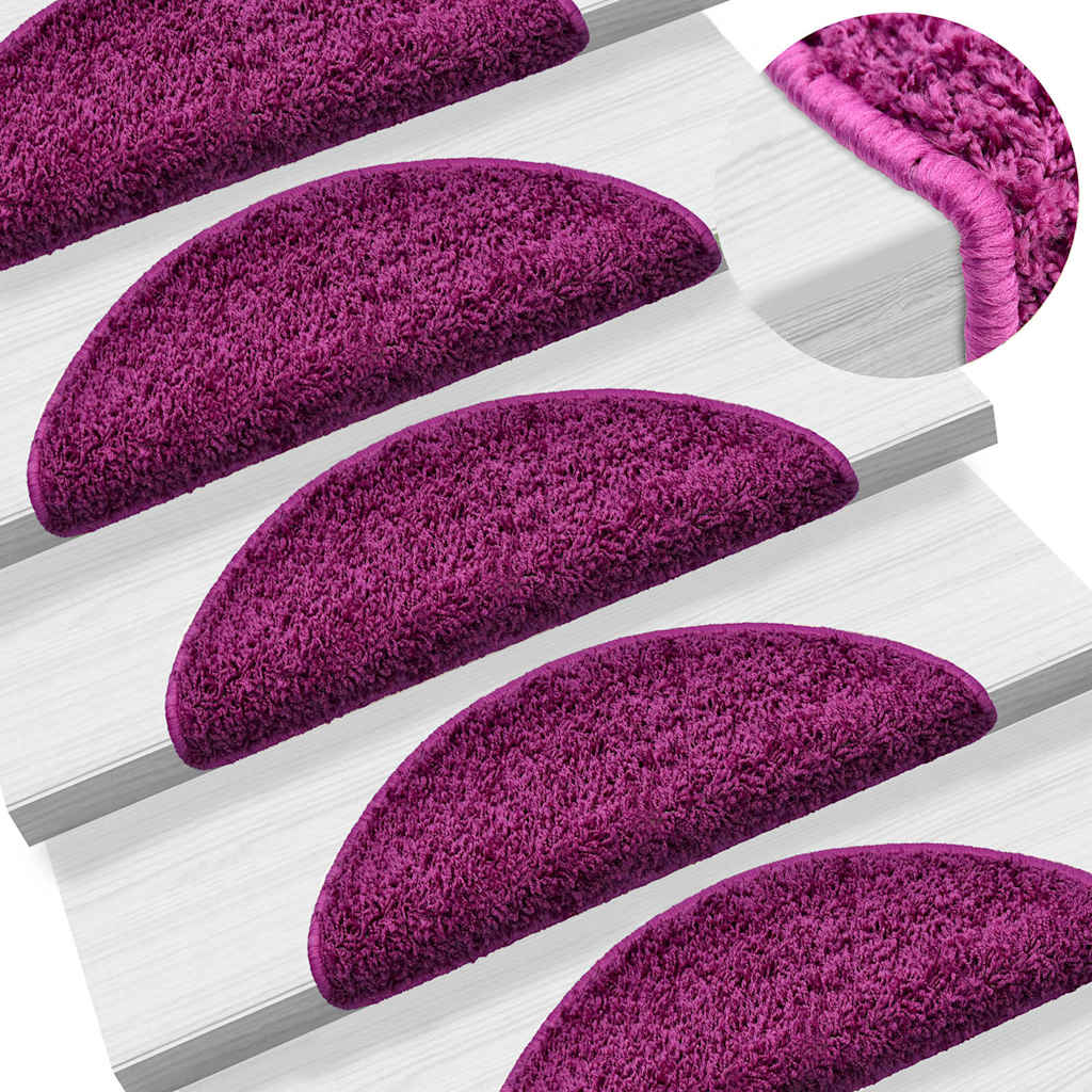 Stair Mats 20 pcs Violet 56x17x3 cm