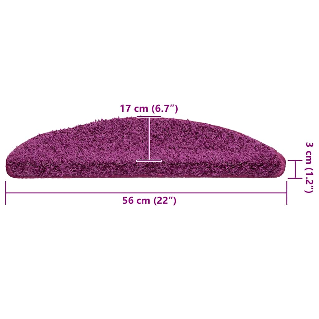 Stair Mats 20 pcs Violet 56x17x3 cm