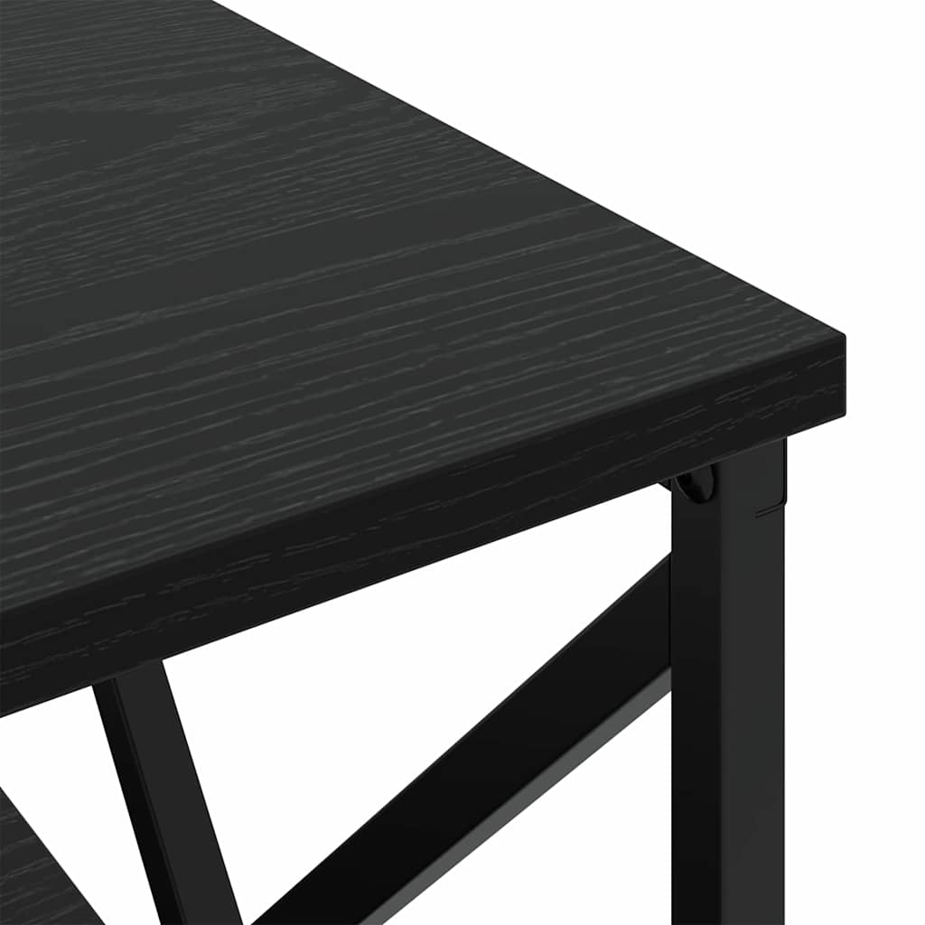 Bedside Cabinet Black oak 41.5 x 40.5 x 55 cm Engineered wood