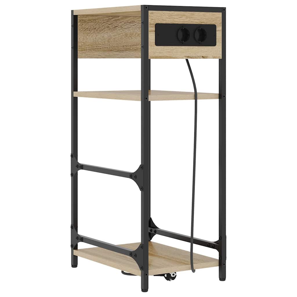 Bedside Cabinet Sonoma oak 40 x 27 x 76 cm Engineered wood