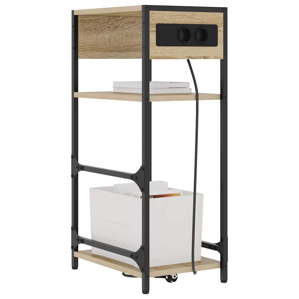 Bedside Cabinet Sonoma oak 40 x 27 x 76 cm Engineered wood