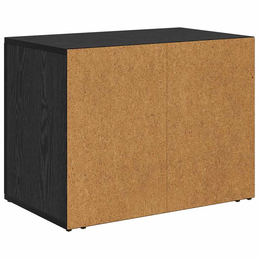 Bedside Cabinet Black oak 60 x 36 x 45 cm Engineered wood